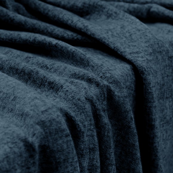 Textured Chenille Made To Measure Curtains Navy