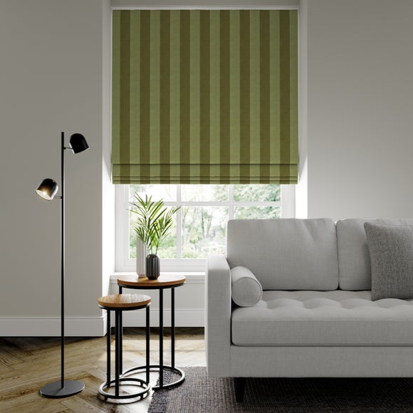 Saluzzo Stripe Made to Measure Roman Blind Saluzzo Stripe Olive
