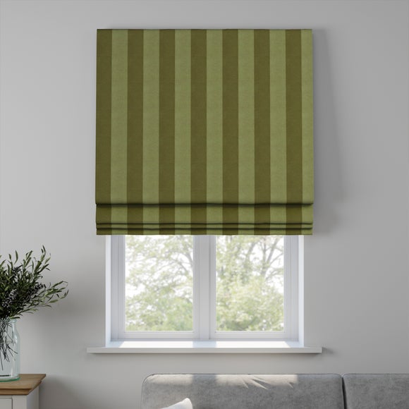 Saluzzo Stripe Made to Measure Roman Blind Saluzzo Stripe Olive