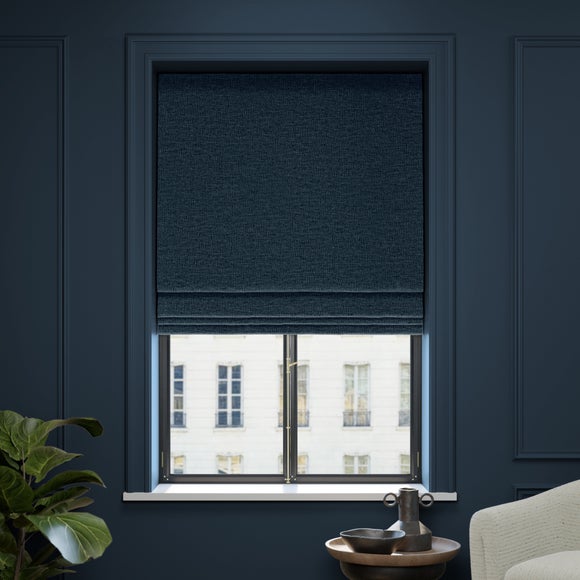 Dimensions Weave Made To Measure Roman Blind Navy