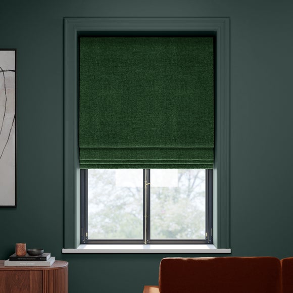 Textured Chenille Made To Measure Roman Blind Forest (Green)