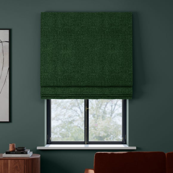 Textured Chenille Made To Measure Roman Blind Forest (Green)