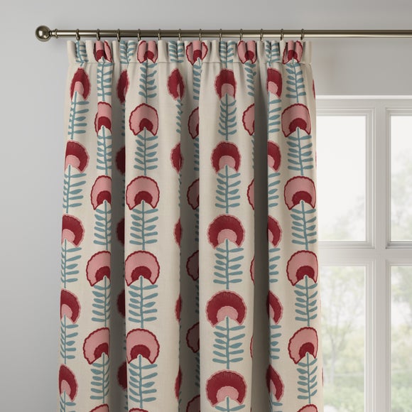 Scandi Floral Made to Measure Curtains Scandi Floral Rosso