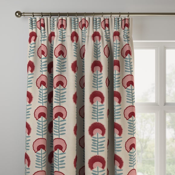 Scandi Floral Made to Measure Curtains Scandi Floral Rosso