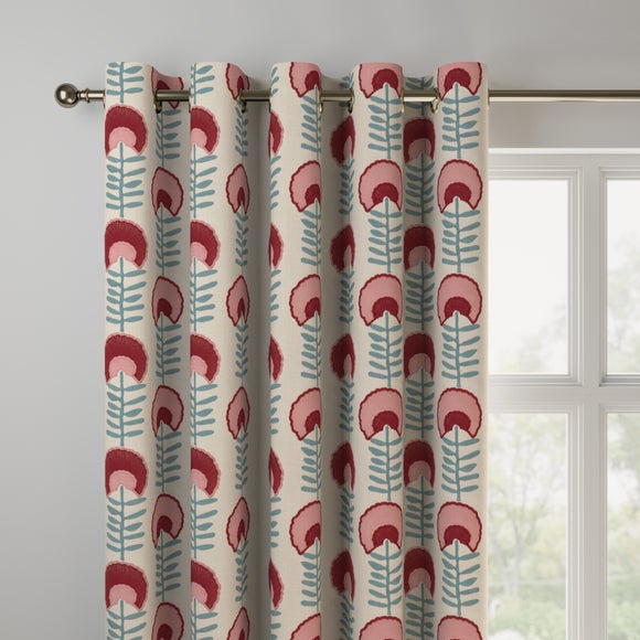 Scandi Floral Made to Measure Curtains Scandi Floral Rosso