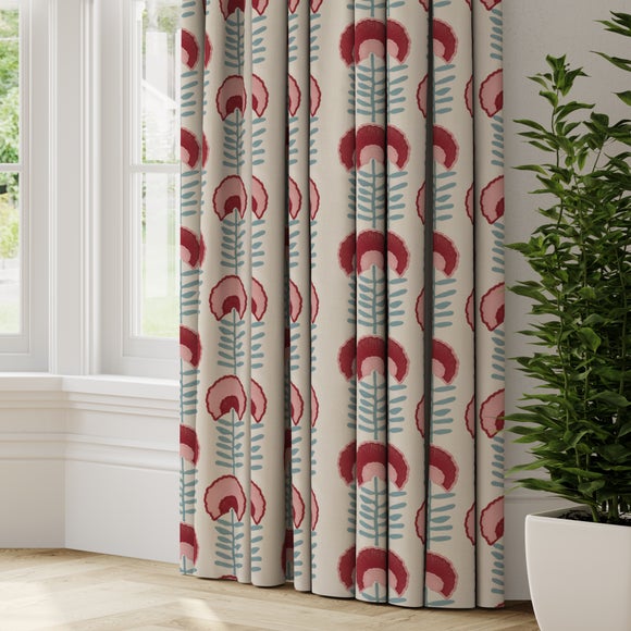 Scandi Floral Made to Measure Curtains Scandi Floral Rosso