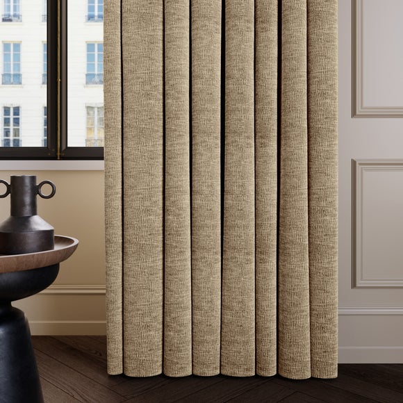 Dimensions Weave Made To Measure Curtains White Sand