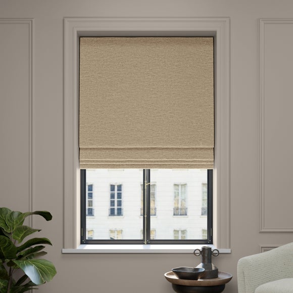 Dimensions Weave Made To Measure Roman Blind White Sand