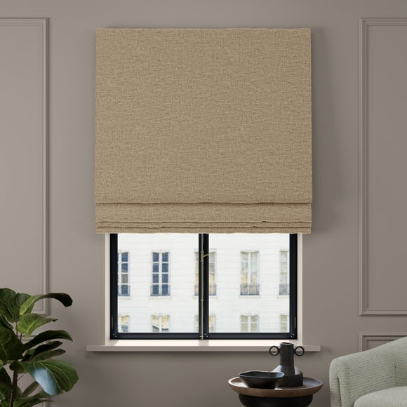 Dimensions Weave Made To Measure Roman Blind White Sand