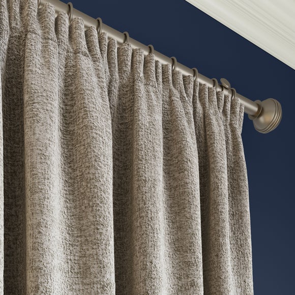 Textured Chenille Made To Measure Curtains Mushroom
