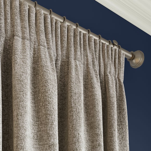 Textured Chenille Made To Measure Curtains Mushroom