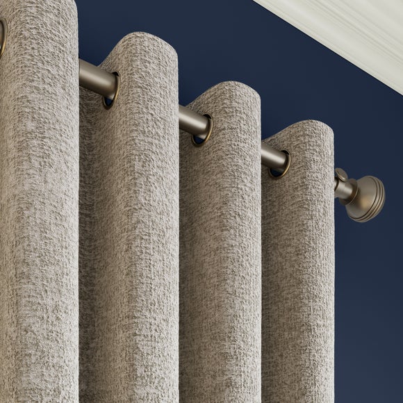 Textured Chenille Made To Measure Curtains Mushroom