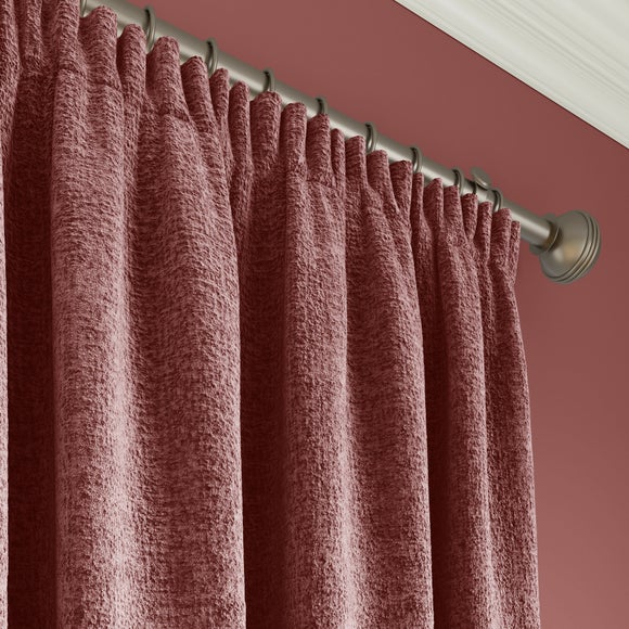 Textured Chenille Made To Measure Curtains Rose (Pink)