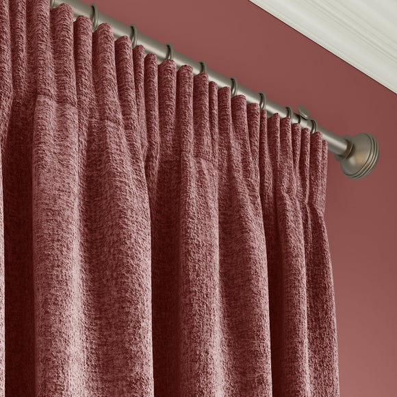 Textured Chenille Made To Measure Curtains Rose (Pink)