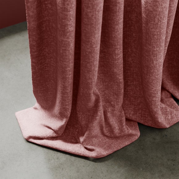 Textured Chenille Made To Measure Curtains Rose (Pink)
