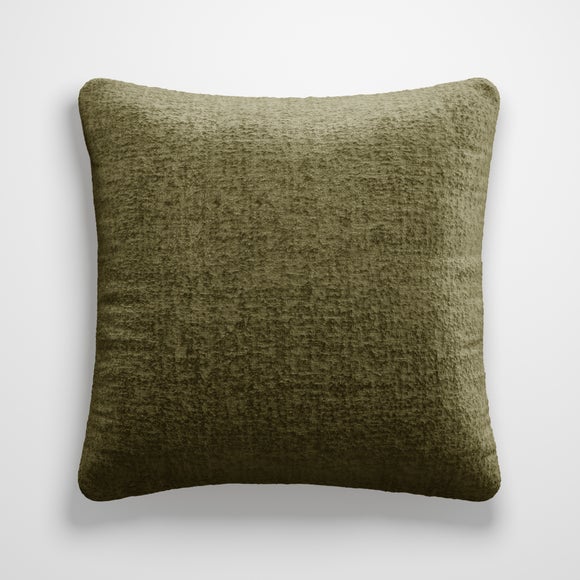 Textured Chenille Made To Measure Cushion Cover Olive (Green)