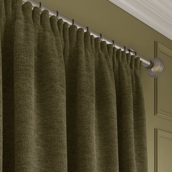 Dimensions Weave Made To Measure Curtains Olive (Green)