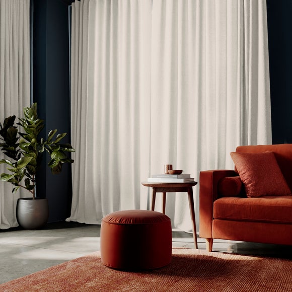 Textured Chenille Made To Measure Curtains Pearl