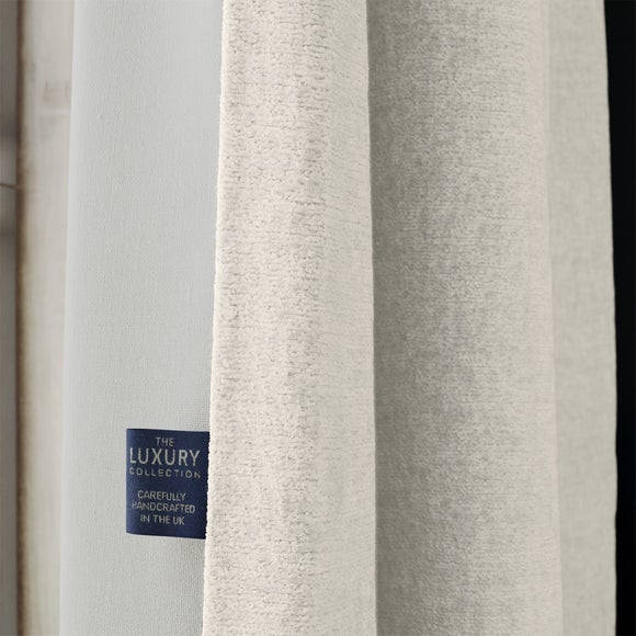 Textured Chenille Made To Measure Curtains Pearl