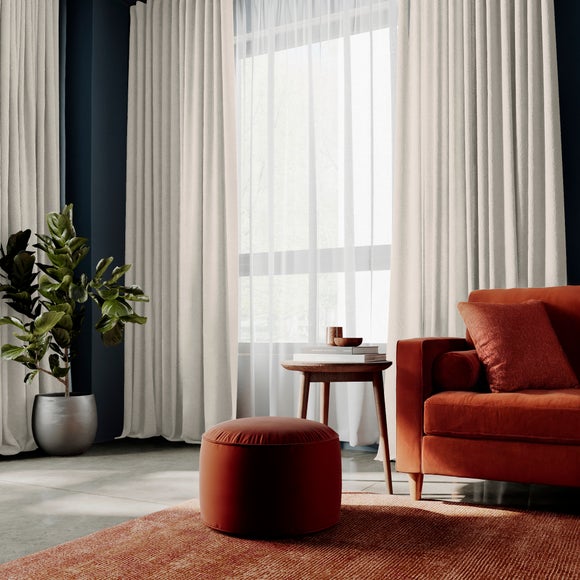 Textured Chenille Made To Measure Curtains Pearl