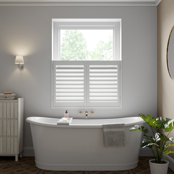 Made to Measure Café Style Shutters White