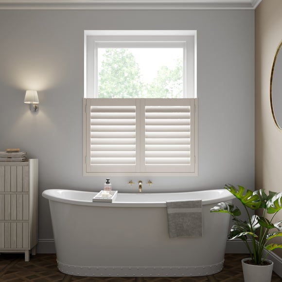 Made to Measure Café Style Shutters Ivory