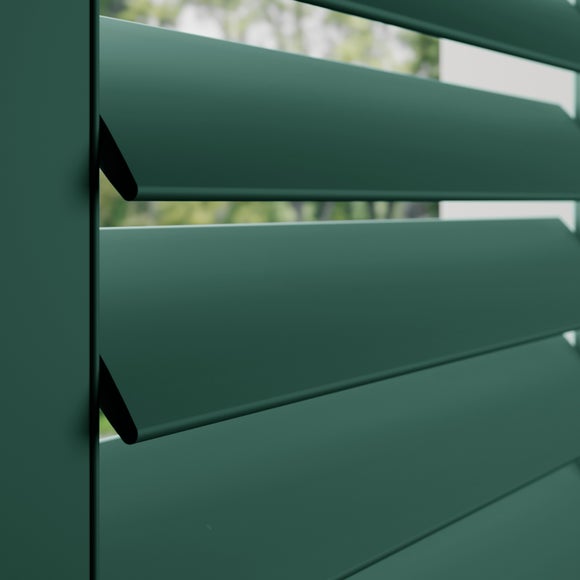 Made to Measure Café Style Shutters Bottle Green