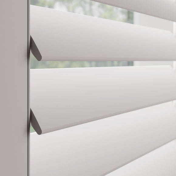 Made to Measure Café Style Shutters Pale Silver