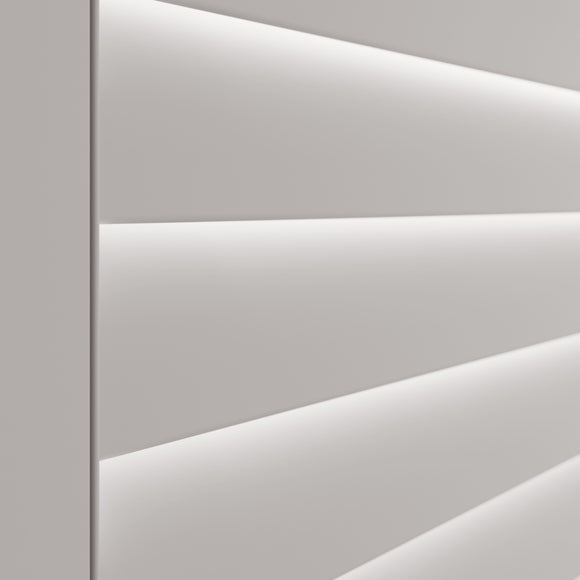 Made to Measure Café Style Shutters Pale Silver