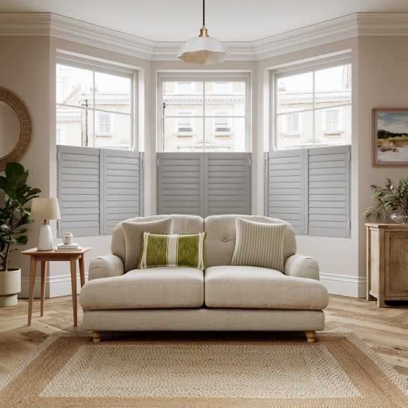 Made to Measure Café Style Shutters Stone (Grey)