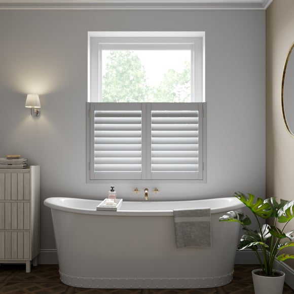 Made to Measure Café Style Shutters Stone (Grey)
