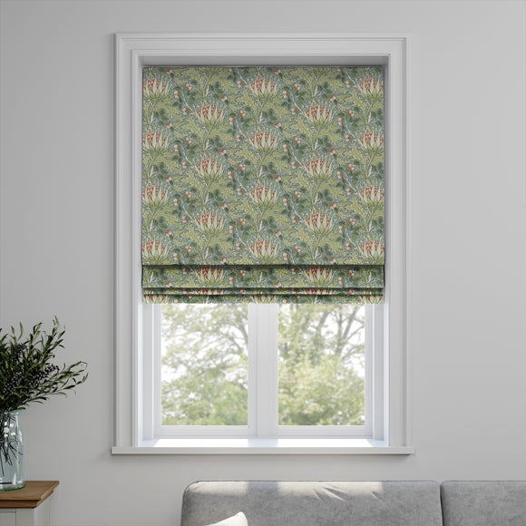 William Morris at Home Artichoke Made to Measure Roman Blind Artichoke Sage