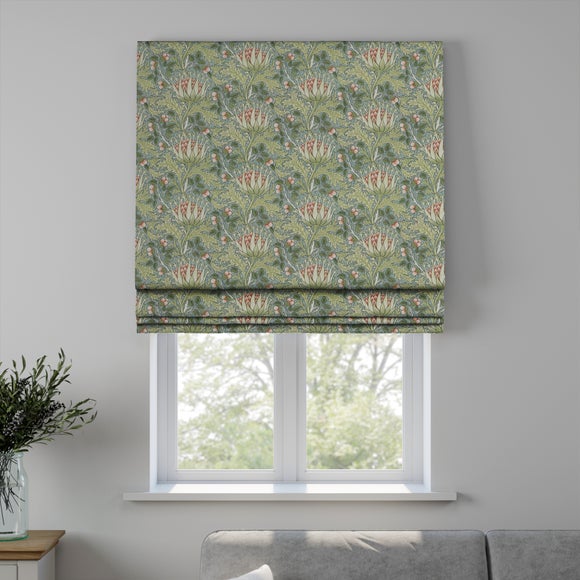 William Morris at Home Artichoke Made to Measure Roman Blind Artichoke Sage