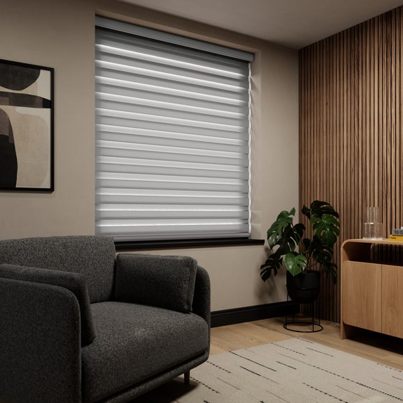 Swish Day and Night Daylight Made to Measure Roller Blind Grey