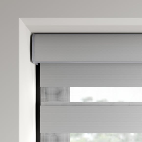 Swish Day and Night Daylight Made to Measure Roller Blind Grey
