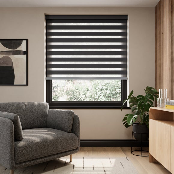Swish Day and Night Daylight Made to Measure Roller Blind Charcoal