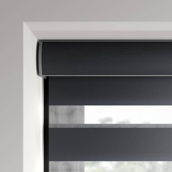 Swish Day and Night Daylight Made to Measure Roller Blind Charcoal