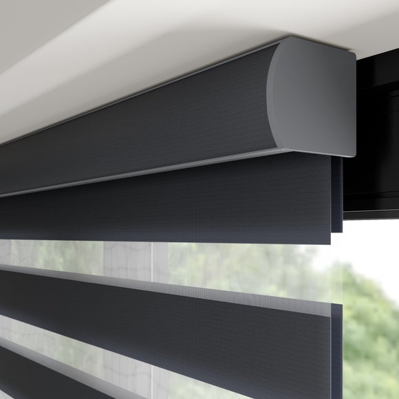 Swish Day and Night Daylight Made to Measure Roller Blind Charcoal