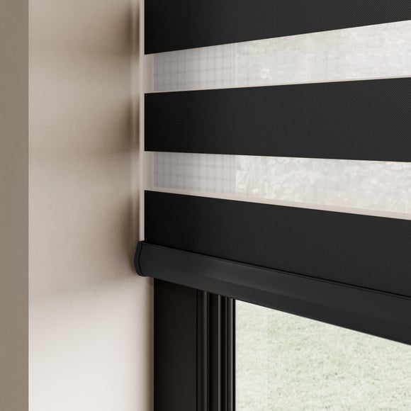 Swish Day and Night Room Darkening Made to Measure Roller Blind Black