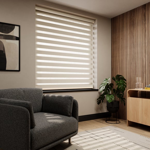 Swish Day and Night Room Darkening Made to Measure Roller Blind Natural