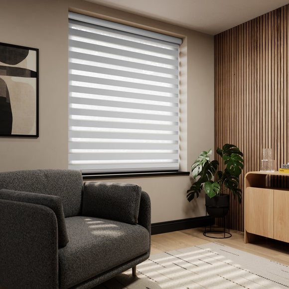 Swish Day and Night Room Darkening Made to Measure Roller Blind Silver