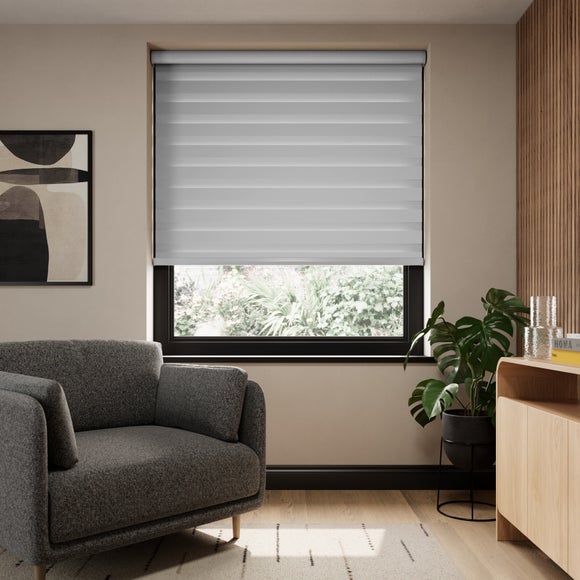 Swish Day and Night Room Darkening Made to Measure Roller Blind Silver