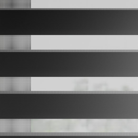 Swish Day and Night Daylight Made to Measure Roller Blind Black