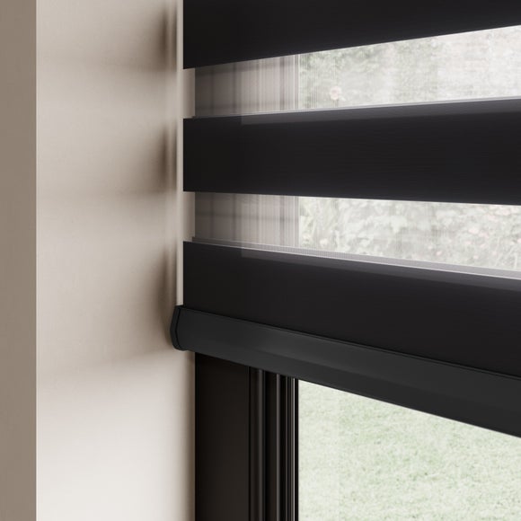 Swish Day and Night Daylight Made to Measure Roller Blind Black