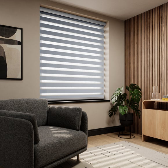 Swish Day and Night Room Darkening Made to Measure Roller Blind Grey