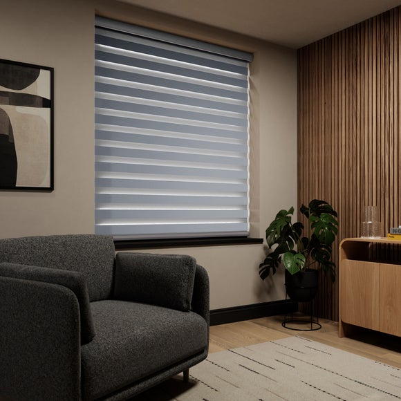 Swish Day and Night Room Darkening Made to Measure Roller Blind Grey