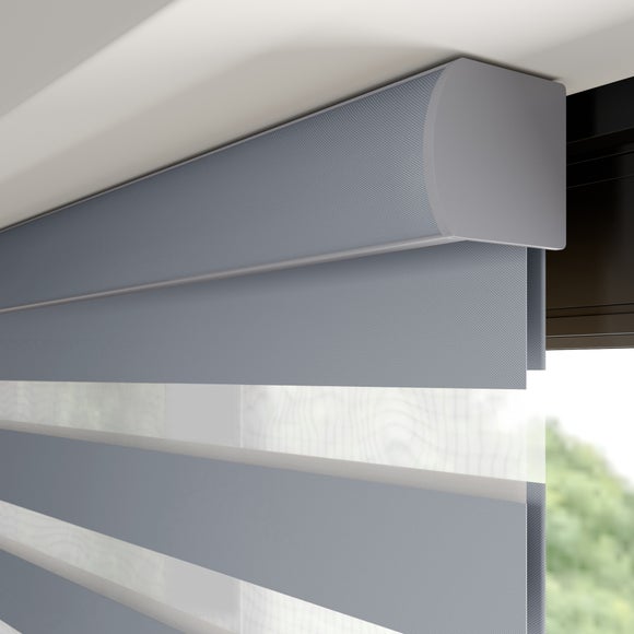 Swish Day and Night Room Darkening Made to Measure Roller Blind Grey