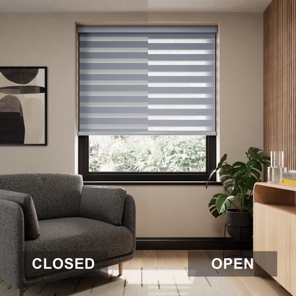 Swish Day and Night Room Darkening Made to Measure Roller Blind Grey