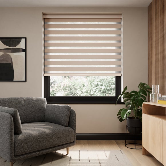 Swish Day and Night Room Darkening Made to Measure Roller Blind Latte