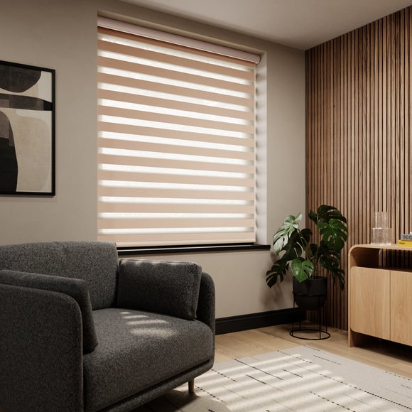 Swish Day and Night Room Darkening Made to Measure Roller Blind Latte